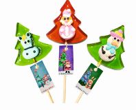 СИБ.ЛЕДЕНЕЦ Карамель на палочке ЕЛОЧКА Ассорти с открытками 22гр.  1*25 СИБ.ЛЕДЕНЕЦ Карамель на палочке ЕЛОЧКА Ассорти с открытками 22гр.  1*25