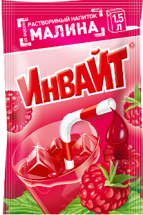 ИНВАЙТ Напиток б/п МАЛИНА 12гр. (6*24)  1*24