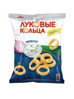 РУССКАРТ Луковые кольца ЗОЛОТЫЕ СНЕКИ Сметана и лук 40гр  1*26