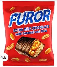 KDV Конфеты Furor мягк. карам. арахис 500г пакет 1*10