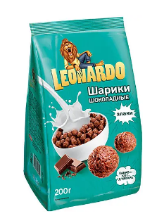 KDV Завтрак готовый Leonardo шокол. шарик  200г  1*8