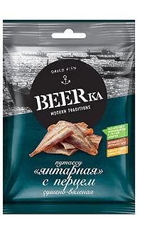 KDV Рыба суш Путассу Янтарная с перцем BEERka 40г  1*20