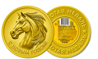 МОНЕТНЫЙ ДВОР Шоколад медаль НОВЫЙ ГОД с наклейкой 25гр  4*24 МОНЕТНЫЙ ДВОР Шоколад медаль НОВЫЙ ГОД с наклейкой 25гр  4*24