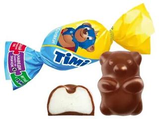 КОНТИ Конфеты ТИМИ Сливки/Банан сбивные /пак 1кг/ 1*4