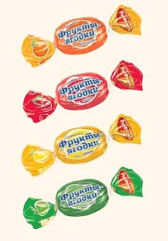 РОТ ФРОНТ Карамель ФРУКТЫ-ЯГОДКИ фас.250гр 1*10