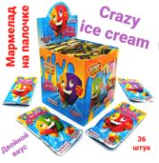 КАНДИ-КЛАБ Мармелад ICE CREAM на палочке 10гр  12*36 КАНДИ-КЛАБ Мармелад ICE CREAM на палочке 10гр  12*36