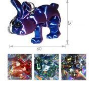 Игрушка Брелок пластиковый 3D ЗАЙЧИК    1*1