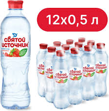 СВЯТОЙ ИСТОЧНИК Вода 0,5л ПЭТ КЛУБНИКА Негазированная 1*12