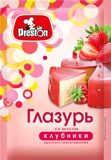 Pr.PRESTON Глазурь Клубника 50гр  1*20