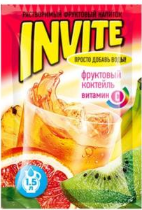 ИНВАЙТ Напиток б/п Фруктовый коктейль 9гр. (8*24)  1*24