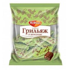 РОТ ФРОНТ Конфеты ГРИЛЬЯЖ в шоколадной глазури фас.200гр 1*15