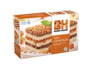 РКК BARKER HOUSE Торт бисквитный 350г КАРМЕЛЬОН   1*8