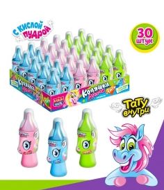 КАНДИ-КЛАБ КОНЯШКА-ЛОЛЛИ Карамель с кислой пудрой и тату ассорти 5гр  12*30 КАНДИ-КЛАБ КОНЯШКА-ЛОЛЛИ Карамель с кислой пудрой и тату ассорти 5гр  12*30