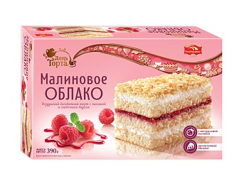 ЧЕРЕМУШКИ Торт МАЛИНОВОЕ ОБЛАКО 390гр  1*6