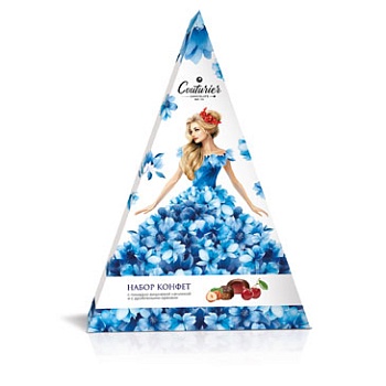 ШОКОЛАДНЫЙ КУТЮРЬЕ Набор конфет 125гр ГОЛУБОЙ БАРХАТ 1*14