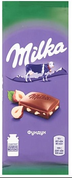 МИЛКА Шоколад молочный дробл.фундук 80гр  1*20