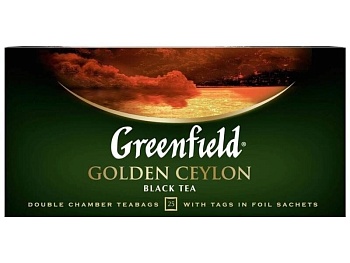 ГРИНФИЛД Чай черный пак. Голден Цейлон (25*2г)  1*10