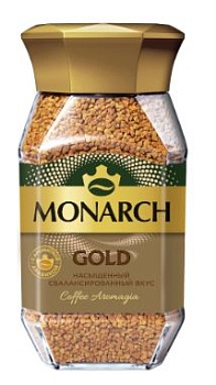КРАФТ Кофе сублим. МОНАРХ Голд 95гр стекл/банка 1*12