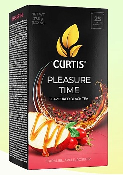 CURTIS Чай черный Pleasure time пирамидки (20пак*1,7г)   1*12 CURTIS Чай черный Pleasure time пирамидки (20пак*1,7г)   1*12