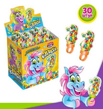 КАНДИ-КЛАБ НЯШКА КОНЯШКА Сах.драже с хруст.начинкой 8гр  12*30 КАНДИ-КЛАБ НЯШКА КОНЯШКА Сах.драже с хруст.начинкой 8гр  12*30