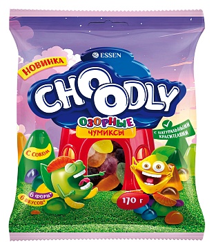 -25% АКЦИЯ ЭССЕН Мармелад жевательный CHOODLY®ОЗОРНЫЕ ЧУМИКСЫ 170гр  1*12