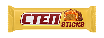 НОВИНКА СЛАВЯНКА Конфеты СТЕП СТИКС печенье/карамель/арахис /пак.1кг./ 1*5