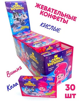 КАНДИ-КЛАБ КИСЛОМАНИЯ ДАБЛ ФРУКТ СЕМЬ КОРОЛЕВСТВ Жев. конфеты апельсин и клуб. 14гр  12*30 КАНДИ-КЛАБ КИСЛОМАНИЯ ДАБЛ ФРУКТ СЕМЬ КОРОЛЕВСТВ Жев. конфеты апельсин и клуб. 14гр  12*30