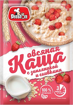 Pr.PRESTON Каша Овсяная Б/П Земляника с/с  37гр  1*20