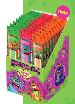 ПУХЛЫЙ КРОЛИК Marshmallows 12гр ЯЗЫК МОНСТРА Микс вкусов   1*30