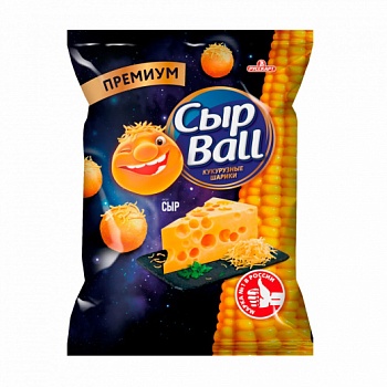 РУССКАРТ Кукурузные шарики СырBALL Сыр премиум 140гр  1*12 РУССКАРТ Кукурузные шарики СырBALL Сыр премиум 140гр  1*12