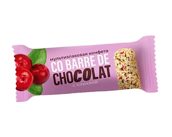 CO BARRE DE СHOCOLAT Конфеты мультизлаковые с клюквой 1*2 CO BARRE DE СHOCOLAT Конфеты мультизлаковые с клюквой 1*2