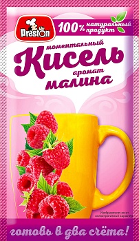 Pr.PRESTON Кисель Б/П Малина 30гр  1*30