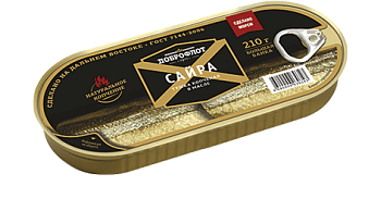 ДОБРОФЛОТ Сайра копченая в масле 210гр ж/б ГОСТ 1*24