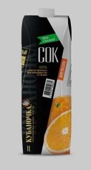 КУБАНОЧКА 1л Сок АПЕЛЬСИНОВЫЙ ГОСТ 1*12