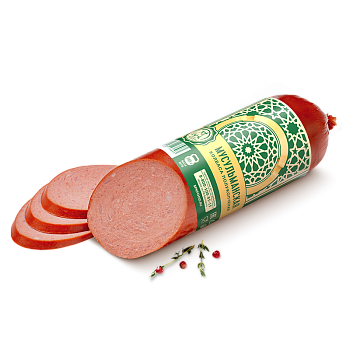 СПК Колбаса полукопч Мусульманская термофор 0,38кг  1*1