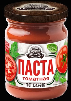 СЕМИЛУКСКАЯ ТРАПЕЗА Томатная паста  280гр стекл/банка ГОСТ1*10