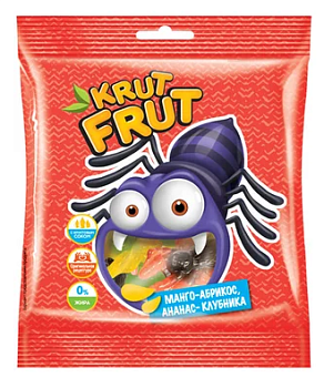 KDV Мармелад жевательный КрутФрут Паук 100гр пакет 1*28
