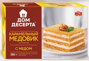 ЧЕРЕМУШКИ Торт ДД МЕДОВИК КАРАМЕЛЬНЫЙ 350гр  1*6