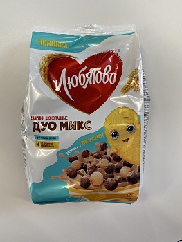 ЛЮБЯТОВО Завтрак готовый ШАРИКИ ШОКОЛАДНЫЕ "Дуо Микс" фас.200гр  1*10