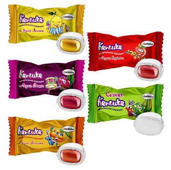 АККОНД Карамель КАПЕЛЬКА Микс фас.1кг пакет 1*5