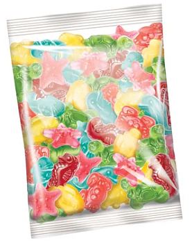 KDV Мармелад жевательный КрутФрут Морские животные  500гр пакет 1*10