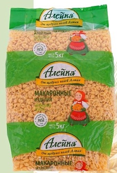 АЛЕЙКА Макаронные изделия РАКУШКА  фас.5кг  1*5