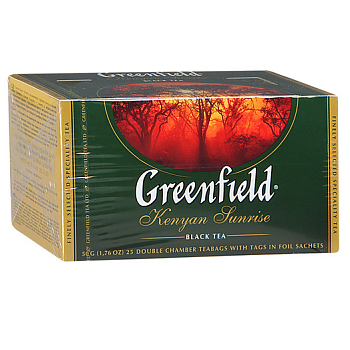ГРИНФИЛД Чай черный пак. Кения Санрайз (25пак*2г)   1*10
