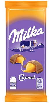 МИЛКА Шоколад молочный с карам.нач. 90гр  1*20