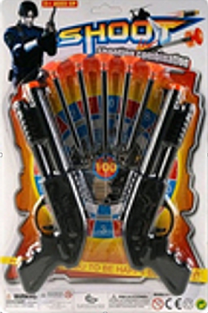 Игрушка Набор СТРЕЛОК (2 пистолета/5патронов) 29*19*2,5см  1*1