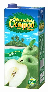 ФРУКТОВЫЙ ОСТРОВ 1,9л Напиток сокосодерж ЯБЛОКО  1*6