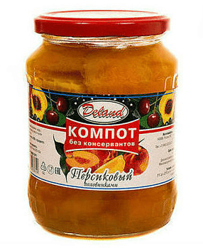 DELAND Компот из Персиков 720гр стекл/банка 1*12
