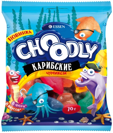 «CHOОDLY® КАРИБСКИЕ ЧУМИКСЫ®» МАРМЕЛАД ЖЕВАТЕЛЬНЫЙ 70г