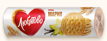 ЛЮБЯТОВО Печенье затяжное МАРИЯ фас.156гр туба 1*24