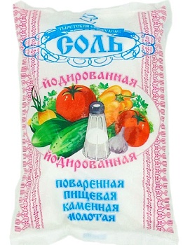 Соль пищевая ЙОД пом.№1 Тыретская фас.1кг мешок в/сорт 1*50